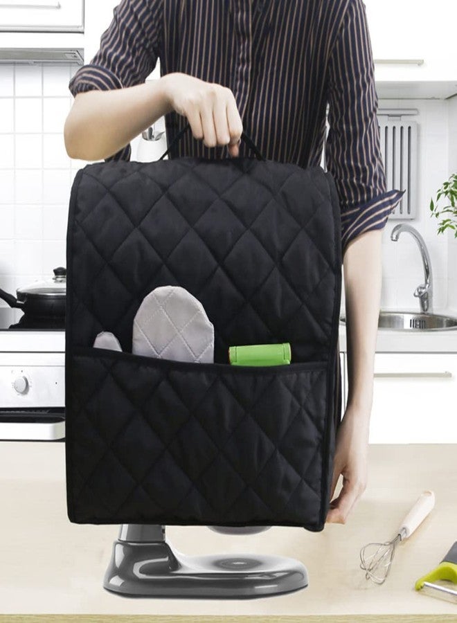 ZUYYON Stand Mixer Dust Proof Cover, Kitchen Mixer Accessories with Pockets and Handle, Fits for Bowl Lift 4.5-Quart and 5-Quart, Waterproof(Black) - Image 4